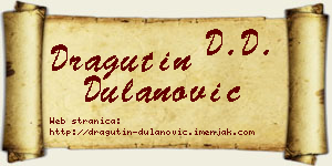 Dragutin Dulanović vizit kartica